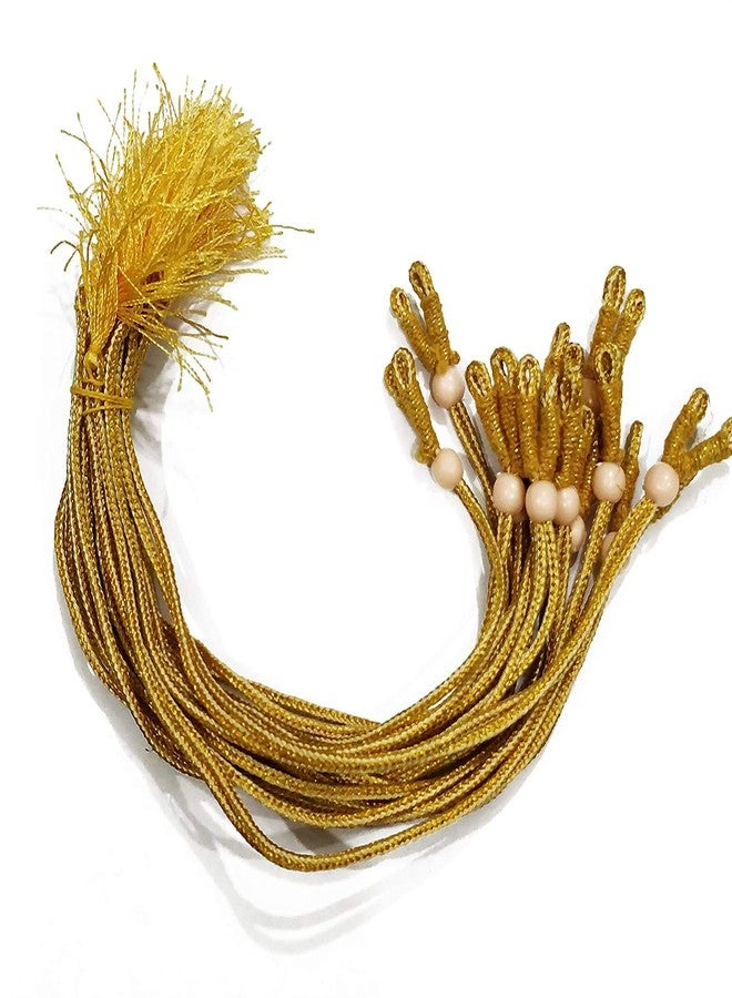 Delush Design Handicrafts Adjustable Golden Color Necklace Back Rope Dori Cord for Metal Pearl Silk Thread and Quilling for Designer Jewellery DIY Making(nacklace Thread)